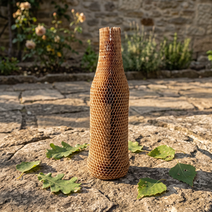 Eco-Friendly Flexible Honeycomb Core Kraft Paper Bottle Sleeve Protective Cushioning Wrap for <b>Glass</b> Bottles - Product Image 1