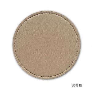 Posavasos Redondos de Cuero PU de Lujo de 10 cm con Logotipo Personalizado para Bebidas, Café y Té, para Uso en la Cocina, Regalo de Inauguración de Casa - Product Image 4