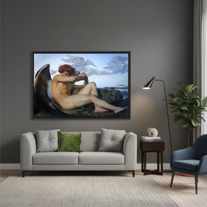 Fallen Angel Canvas Art: Alexandre Cabanel Painting Print, Home Decor,<b>BLACK</b> <b>FRAMED</b> CANVAS - Product Image 3