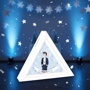 Party Love Hucha Triangular Communion Garçon 19.8x19.8x5cm 2 Pièces Sac - Product Image 3