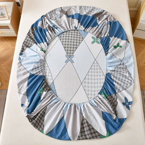 Drap de lit en polyester à motifs géométriques modernes 3PCS Drap-housse en microfibre Queen King Size disponible - Product Image 3