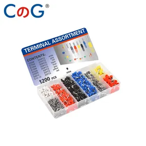 1200pcs Tubular Cold Pressure Wire Connector Electrical Terminals Cable Crimps Cord End Terminal Kit Set Wire Ferrules