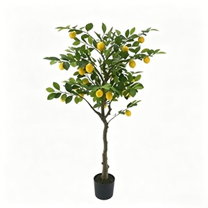 Interchangeable <b>artificial</b> lemon fruits with detachable stems for DIY wreath & seasonal fruit bowl display - Product Image 1