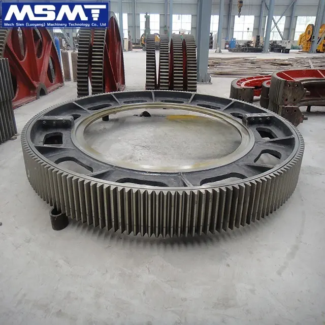 Casting Crusher Manufacturer Large Diameter Rotatable Bull Gear Wheel