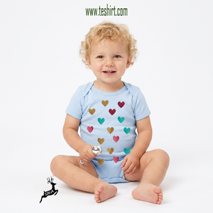 Romper de Verano para Bebés y Niños Pequeños, de Algodón Orgánico de Alta Calidad, con Diseño Personalizado Estampado con Lentejuelas Doradas, Cierre de Botones a Presión - Product Image 1