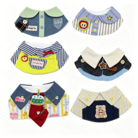 Bandana pour animaux de compagnie en coton doux, lavable, réglable et à fermeture de sécurité, foulard triangulaire élégant pour chiens et chats, haut de gamme et personnalisable