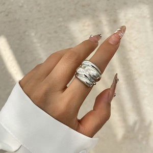 Toptan popüler alaşım kaplama altın bilezik yüzük erkekler ve kadınlar için moda takı kostüm setleri - Product Image 5
