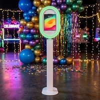   Borne photo iPad DSLRbooth Lumabooth pour événements, mariages, avec miroir, flash et support d'imprimante