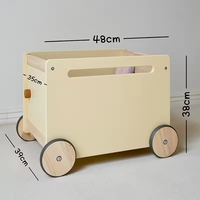 Armoire de rangement multifonctionnelle en bois pour enfants meubles de chambre d'enfants éducation précoce jouet de jeu de rôle avec chariot