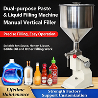 Machine manuelle verticale A03 à tête unique pour le collage de liquides (5-50 ml) – Haute précision pour miel, crèmes, dentifrice, huiles essentielles, lait
