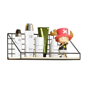 Étagère murale Shi Lifan en bois massif, sans perçage, type crochet, organisateur de bureau à une seule couche, support de rangement pour usage domestique et professionnel - Product Image 5