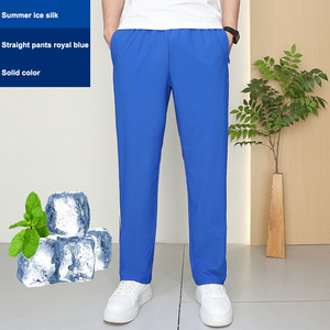 Pantaloni Scolastici in Seta Ghiaccio Blu per Bambini, Pantaloni Sportivi Estivi Sottili ad Asciugatura Rapida per Ragazzi delle Scuole Superiori - Product Image 3