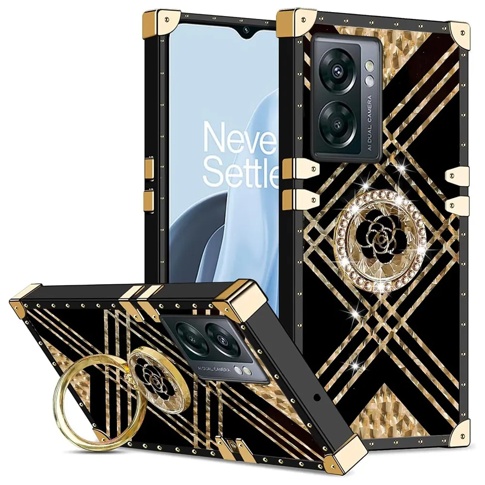 Mobile Phone Cases For Samsung Tecno Infinix Redmi 13C 4G Diamond Ring Holder Stand Bling Glitter Elegant Shockproof Phone Cover