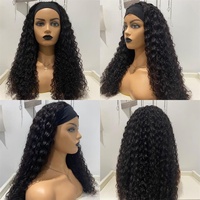 Perruque Msbeauty 100% Cheveux Humains Brésiliens Remy Ondulés Effet Mouillé pour Lace Transparente Couleur Naturelle # 1B Longueur longue