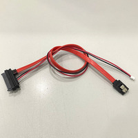 Cable de Datos SATA de Alta Velocidad para Disco Duro, 90 Grados, 22 Pines (7+15P), SH 2.0, 4 Pines en Ángulo Recto, Blindaje de Lámina de PVC, 6 pies