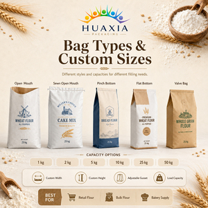 Sacs en papier kraft écologiques avec doublure PE <span class=keywords><strong>pour</strong></span> <span class=keywords><strong>farine</strong></span> biologique et céréales complètes, protection contre l'humidité, approvisionnement en gros personnalisé - Product Image 3