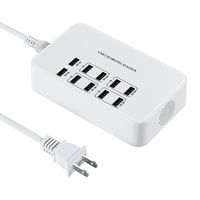 Chargeur USB multiport rapide QC 2.0 90W, station de charge USB 10 ports pour Samsung, iPhone, appareil photo, manette de jeu, iPad, tablette, PC
