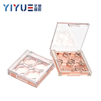 Conteneur d'ombre à paupières en plastique 4 couleurs Palette de maquillage Ombre à paupières Étui à sourcils vide