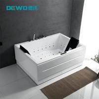 Foshan Baignoire spa chauffante électrique à l'ozone pour 2 personnes, baignoire rectangulaire à grands jets pour couples appartements