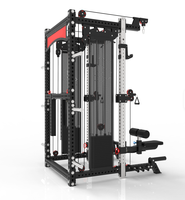 Machine Smith avec contrepoids POWERMAN FITNESS |   Rack de musculation multifonctionnel avec croisement de câbles