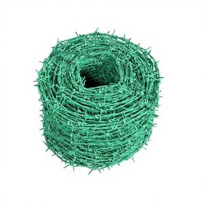 China PVC-gecoate ijzerdraad weerbestendig 1,6 mm 2,2 mm 2,0 mm 2,5 mm traditioneel gedraaid prikkeldraad beveiligingshekwerk - Product Image 1