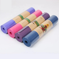 Tapis de yoga en TPE écologique personnalisés en gros, durables, avec logo personnalisé, 4 mm, 6 mm, 8 mm, Esterillas De Yoga
