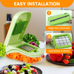 Wholesale Multifunctional <b>Vegetable</b> Hand Plastic Food Cutter Steel Veggie Container Kitchen Gadgets Onion Slicing - Product Image 5