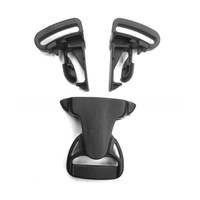 Vente en gros de boucles de sangle à dégagement rapide en plastique noir POM 20mm tailles 13mm et 25mm pour sacs et poussettes