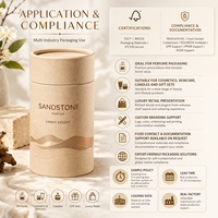 Emballage en tube de papier rigide personnalisé OEM, boîte en carton kraft FSC pour parfums, cosmétiques, bougies, coffrets cadeaux