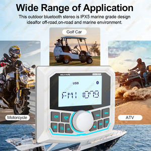 <span class=keywords><strong>Radio</strong></span> MP3 marine GRANDnavi, blanc ou noir, étanche IPX5, récepteur stéréo avec caisson de basses, <span class=keywords><strong>Bluetooth</strong></span>, USB, lumière colorée pour <span class=keywords><strong>bateau</strong></span>, VTT, UTV - Product Image 3