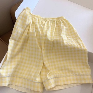 Personalizzabile nuovo <span class=keywords><strong>pigiama</strong></span> da <span class=keywords><strong>donna</strong></span> a maniche corte con orso scozzese <span class=keywords><strong>leggero</strong></span> elasticizzato in vita graziosi vestiti per la casa - Product Image 3