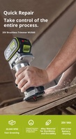 Recortadora de Bordes para Madera Inalámbrica WU560, Máquina de Tallado de Madera con Batería Sin Escobillas, Enrutador Eléctrico para Trabajar la Madera