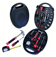 Juego de Herramientas Manuales Básicas para el Hogar, Multiusos, con Estuche de Plástico, Ideal para Taller, Proyectos de Bricolaje Diarios