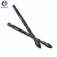 RUOKTOOL alliage Triangle tige hexagonale rainure en spirale croix sec humide forage brique céramique carrelage verre foret foret