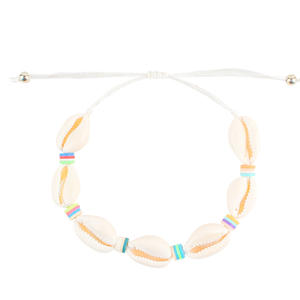 <b>Shell</b> Bangle High Quality Trendy Fashion Unisex Handmade Colorful Stretch Woven String Adjustable Couple's Wristband - Product Image 5