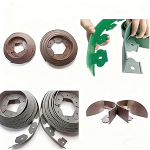 20 ft Zwarte Kunststof Moderne Tuinrandset, Randpennen, Rol, Landschapsrand, Bloembed, Gazon, Oprit-Tuinversiering - Product Image 6