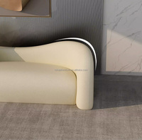 Canapé modulable en tissu au design simple, structure en bois massif, dossier incurvé, ensemble de fauteuils, meubles de salon, ensemble de canapés