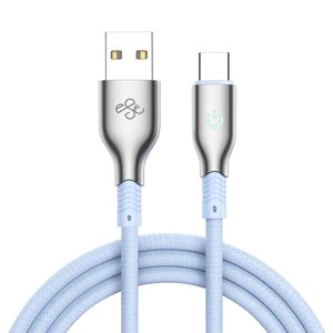 Câble USB-C de charge rapide 3A en gros <span class=keywords><strong>avec</strong></span> lumière LED, <span class=keywords><strong>coque</strong></span> en alliage de zinc tressée 48 brins, <span class=keywords><strong>cordon</strong></span> de chargeur 36W max, câble USB pour téléphone - Product Image 4