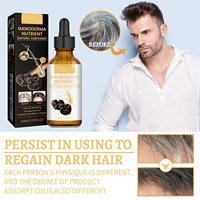 Essence capillaire au Ganoderma noir pour la repousse des cheveux, veganique, naturelle, huile de spores de Reishi pour hydrater et nourrir