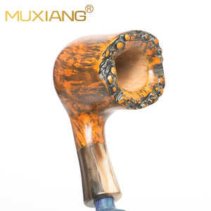 MUXIANG Briarwood Smoking Pipe Solid Wood 3mm Filter Freestyle Men's Tobacco Pipe - Product Image 2
