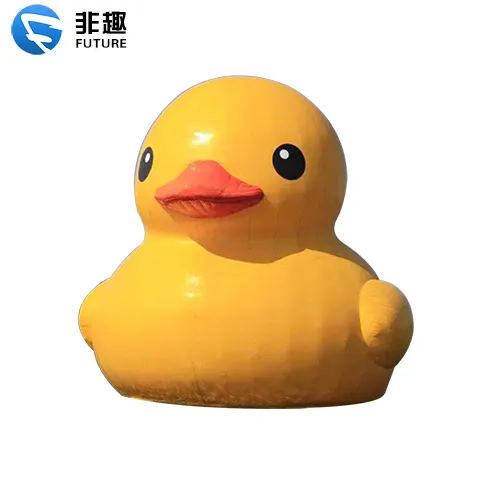 Inflatable cartoon Outdoor giant floating water inflatable model advertising promotion big yellow rubber duck for pool