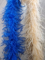Haute qualité grandes plumes d'autruche Boa 2 couleurs dégradé teint pour Costumes de carnaval Design usine en gros