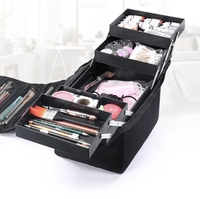 Trousse de Maquillage Portable pour Ongles, Étui de Voyage Imperméable Grande Capacité, Organisateur de Cosmétiques à Marque Privée