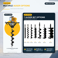 Tarière thermique à essence 51,7 cm³ 63,3 cm³ avec mèche de 150 mm 200 mm pour la plantation agricole