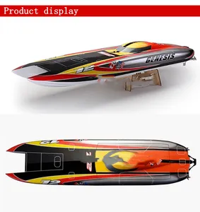 1132L-F Genesis 9000 56 MPH 47inchFibre Glass with 8S Brushless Waterpoofs Twin Motors for River and Lakes,2.4 GHZ 2CH RC Boats
