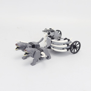 Modèle de jouet à assembler en plastique, type MOC transfrontalier, avec armement médiéval et scène <span class=keywords><strong>des</strong></span> Trois Royaumes antiques, représentant une machine de <span class=keywords><strong>guerre</strong></span> du Clan du Loup - Product Image 5