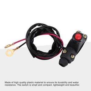 GOOFIT Universal 7/8 '22MM motocicleta emergencia <span class=keywords><strong>Kill</strong></span> Stop motor interruptor botón reemplazo para ATV Dirt Pit Bike <span class=keywords><strong>Scooter</strong></span> - Product Image 3