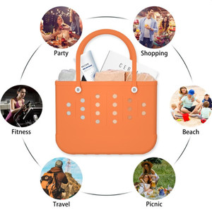 Bolso de mano EVA Tote Bolso de Playa Grande Bolso de hombro Estampado 2022 EVA Almacenamiento Viaje Playa Verano Silicona Mujeres Damas A prueba de agua BLY - Product Image 5