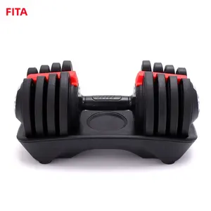 FITA 18 kg 40LBS Custom Gym Equipment Exercise Fitness Free Weight Stand Automatic Handle Set 40 LB 18kg Adjustable Dumbbell