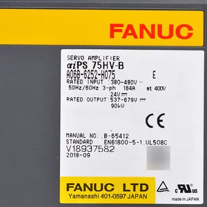 Fanuc 드라이브 A06B 일본 오리지널 fanuc 서보 앰프 HV A06B-6252-H045 A06B-6252-H060 A06B-6252-H075 A06B-6252-H100